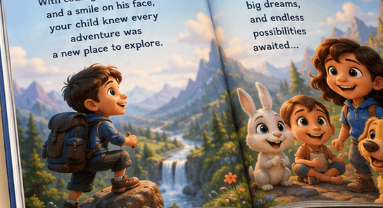 Open storybook spread